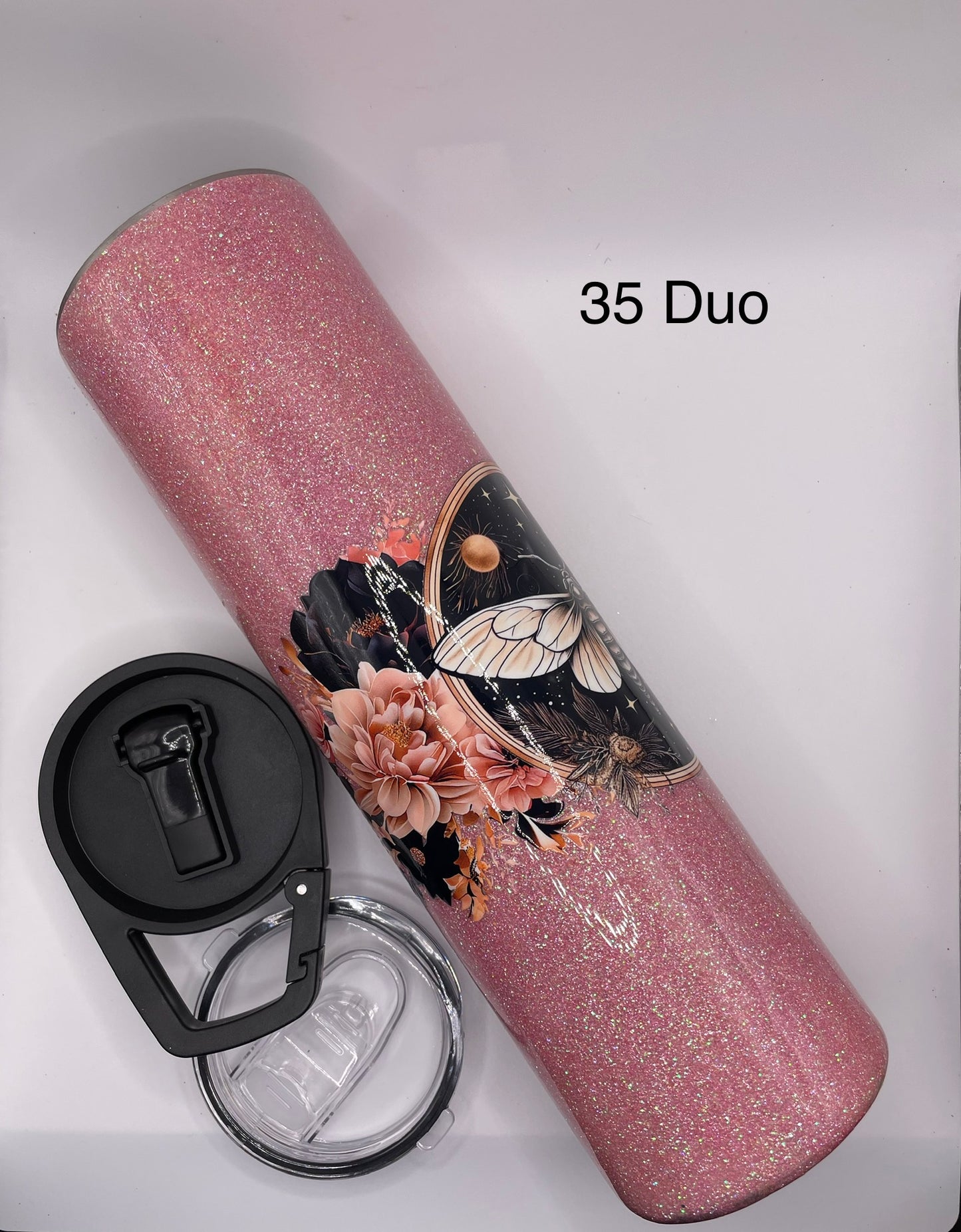 35 Ounce Duo LId Moth Flowers