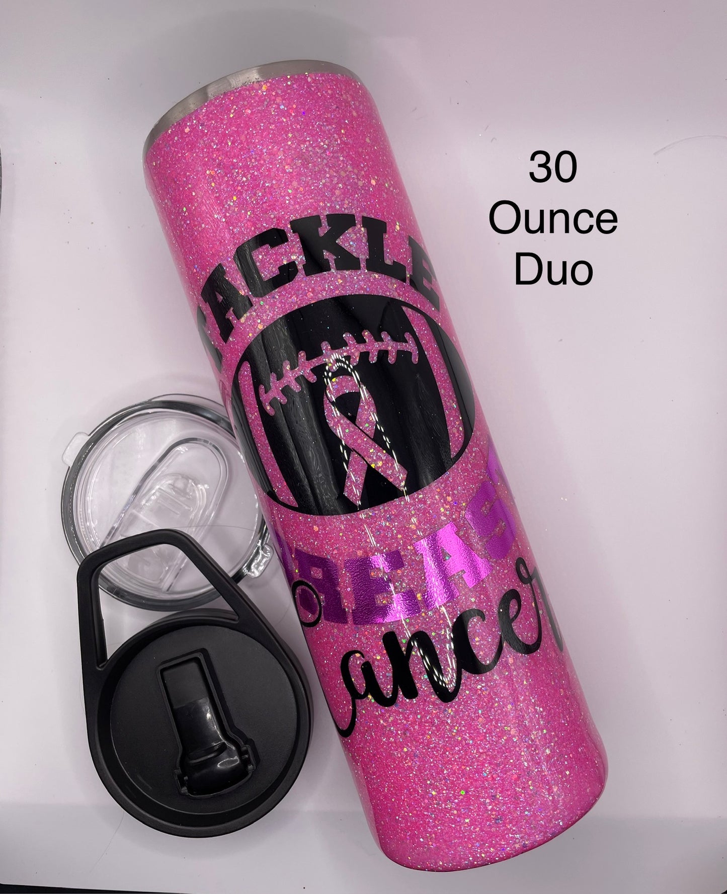 Tackle Breast Cancer Tumbler 30 Ounce Duo