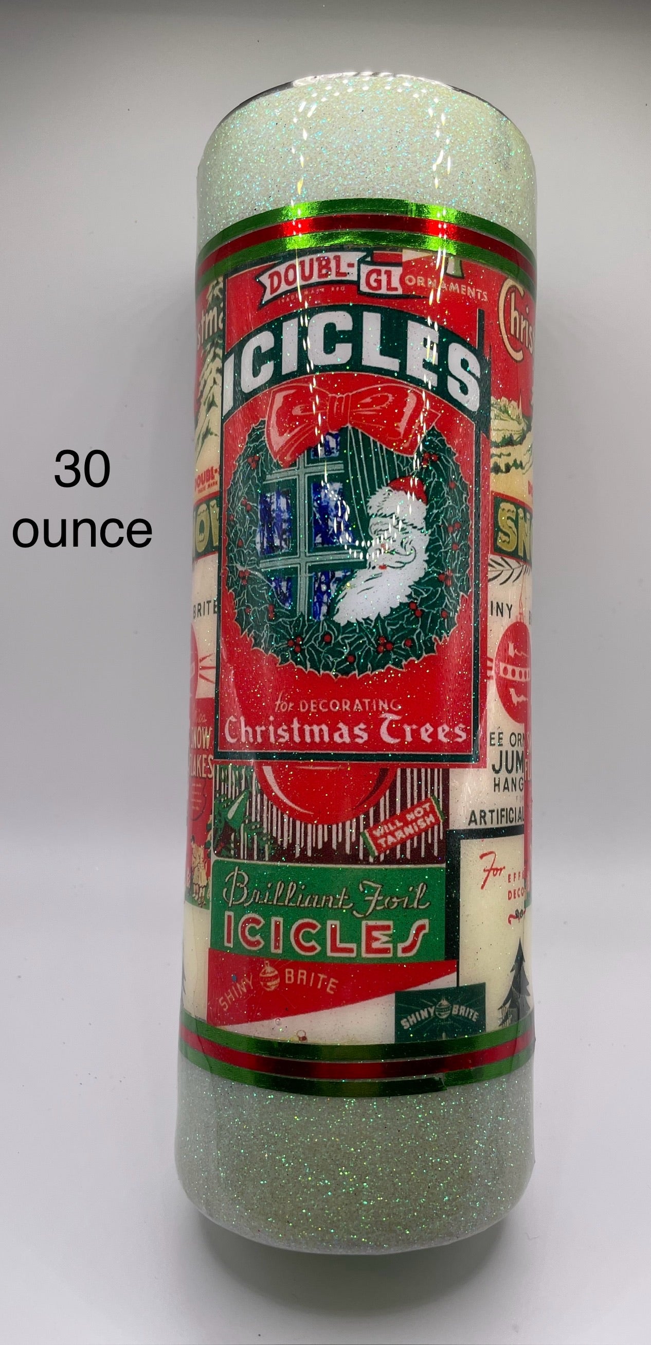 30 Ounce Old Fashion Christmas Themed Vinyl Tumbler