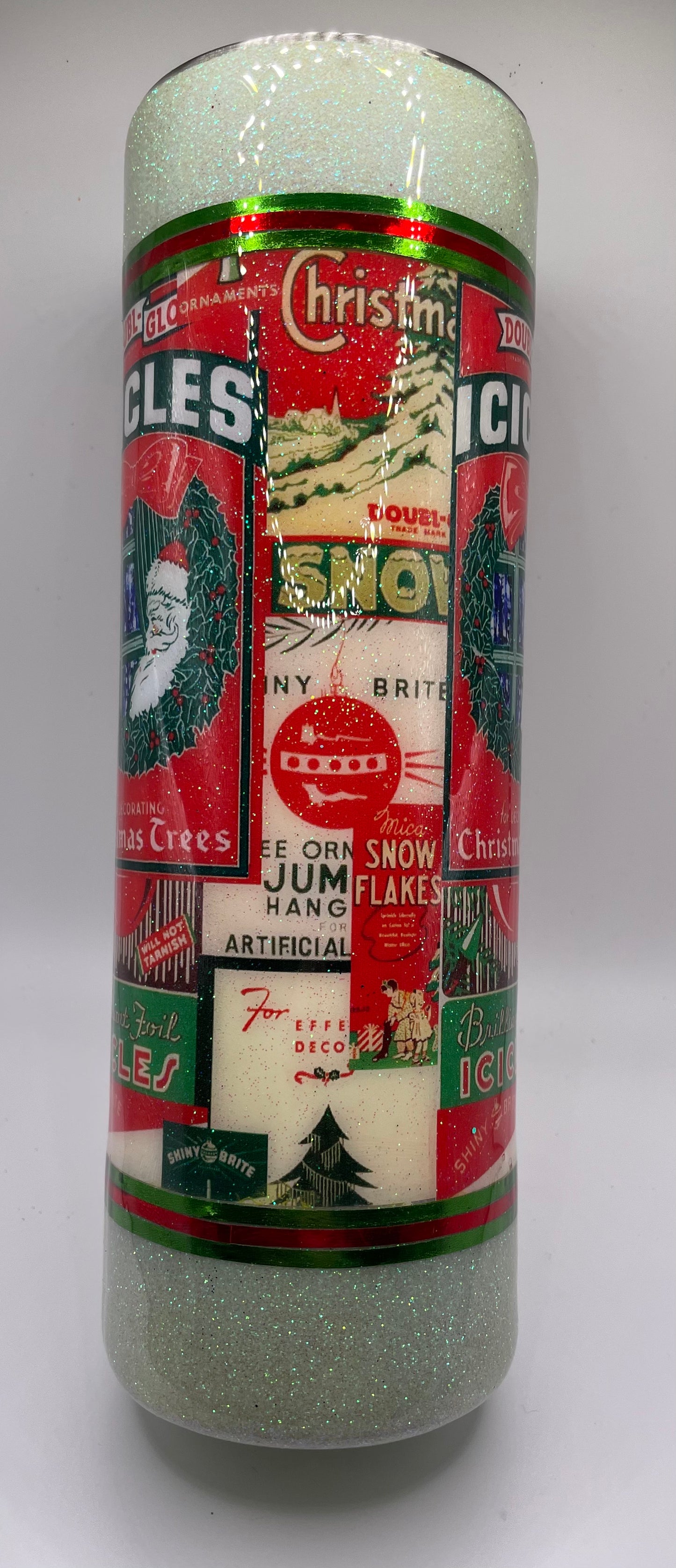 30 Ounce Old Fashion Christmas Themed Vinyl Tumbler