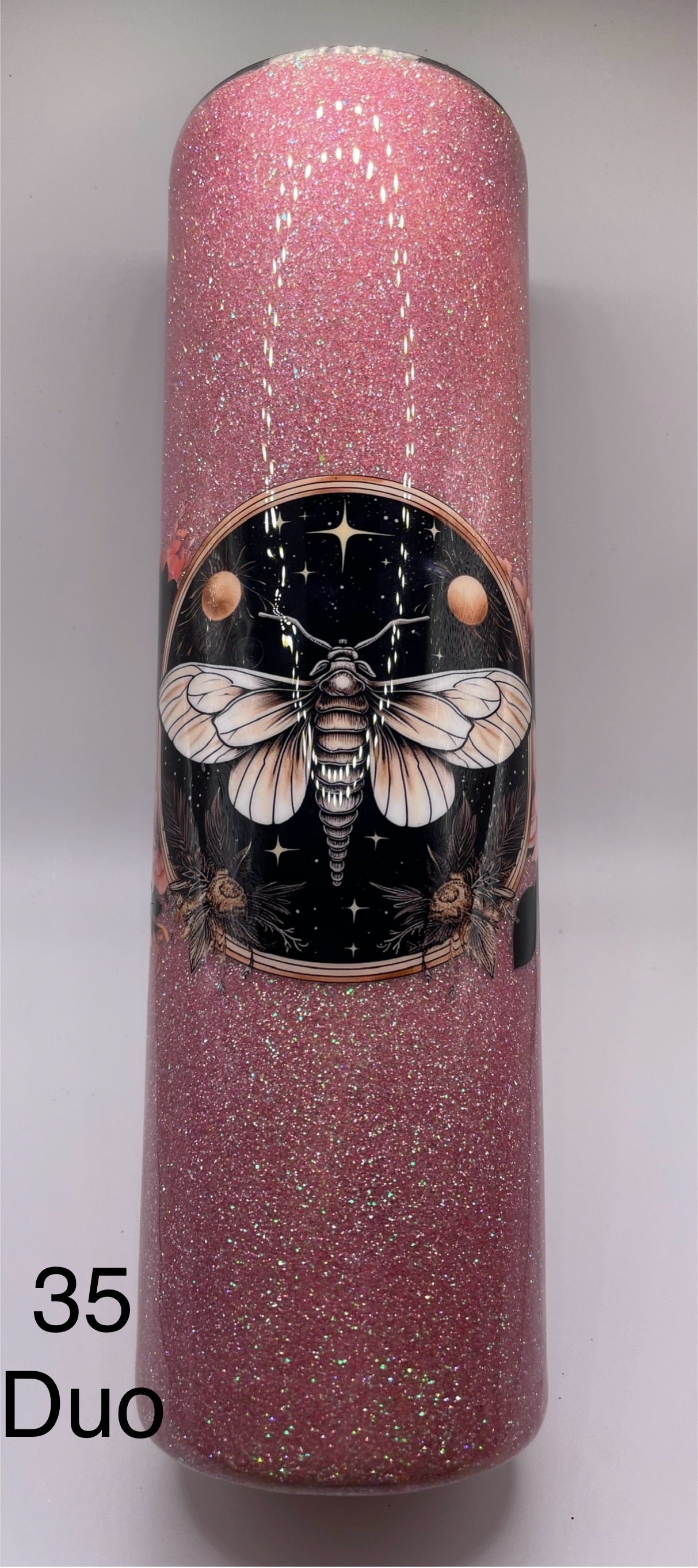 35 Ounce Moth Flower Themed Tumbler