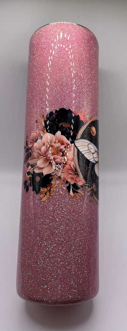 35 Ounce Moth Flower Themed Tumbler