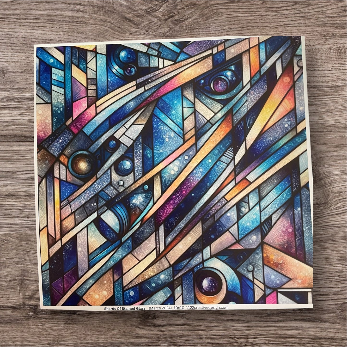 Shards of stain glass. 35 ounce. Detailed