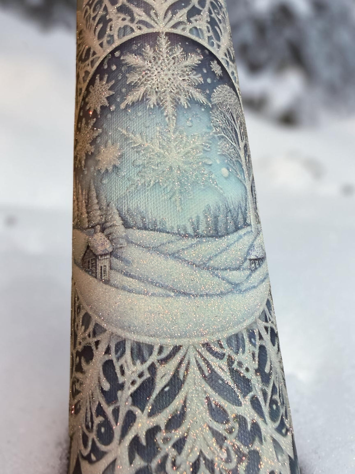 30 ounce winter snow scene