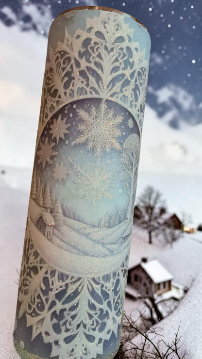 30 ounce winter snow scene